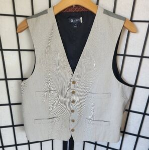 J. Crew Dark Blue and Light Brown Vest